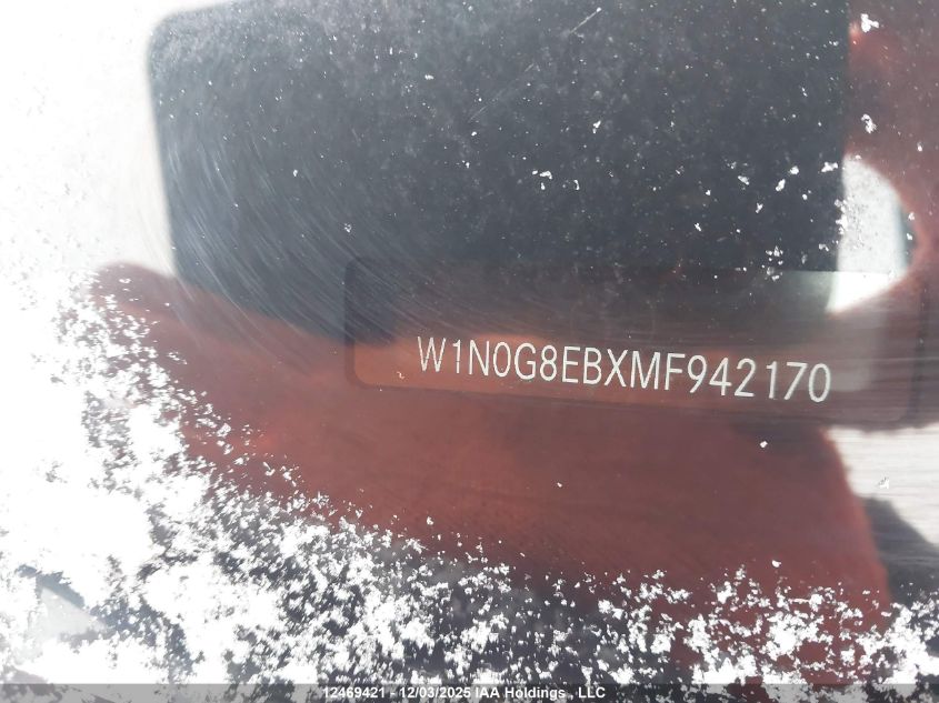 2021 Mercedes-Benz Glc 300 4Matic VIN: W1N0G8EBXMF942170 Lot: 12469421X