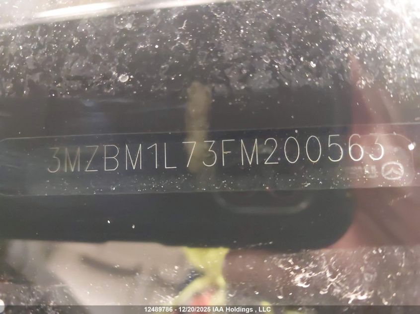 2015 Mazda 3 Touring VIN: 3MZBM1L73FM200563 Lot: 12489786