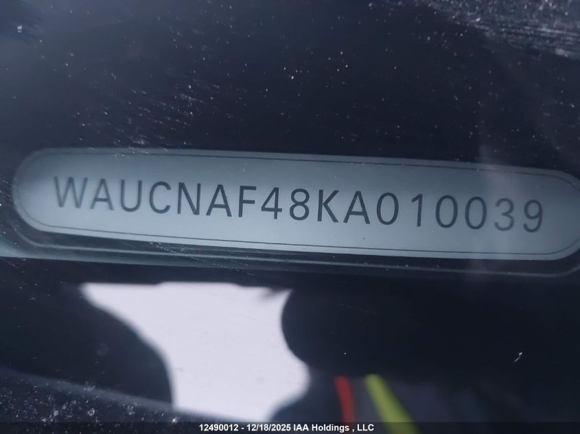2019 Audi A4 Allroad 45 Technik VIN: WAUCNAF48KA010039 Lot: 12490012