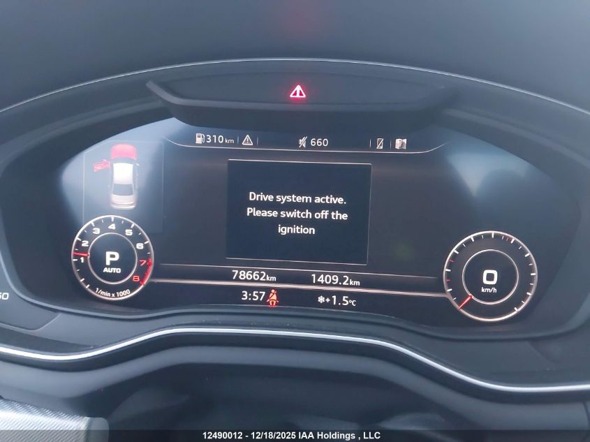 2019 Audi A4 Allroad 45 Technik VIN: WAUCNAF48KA010039 Lot: 12490012