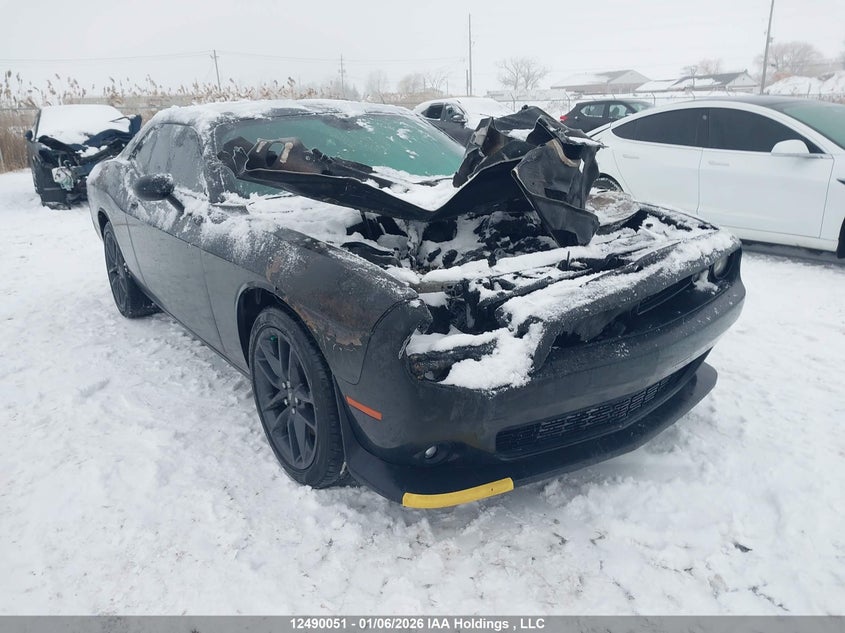 2023 Dodge Challenger Gt Awd, Пожар (мотор), IAAI, VIN 2C3CDZKG8PH696715