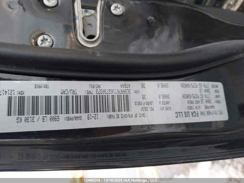 2019 Ram 1500 Classic St VIN: 3C6RR7KT1KG730373 Lot: 12490255