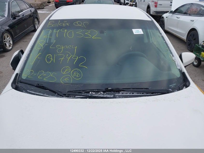 2018 Subaru Legacy VIN: 4S3BNDA63J3017492 Lot: 12490332