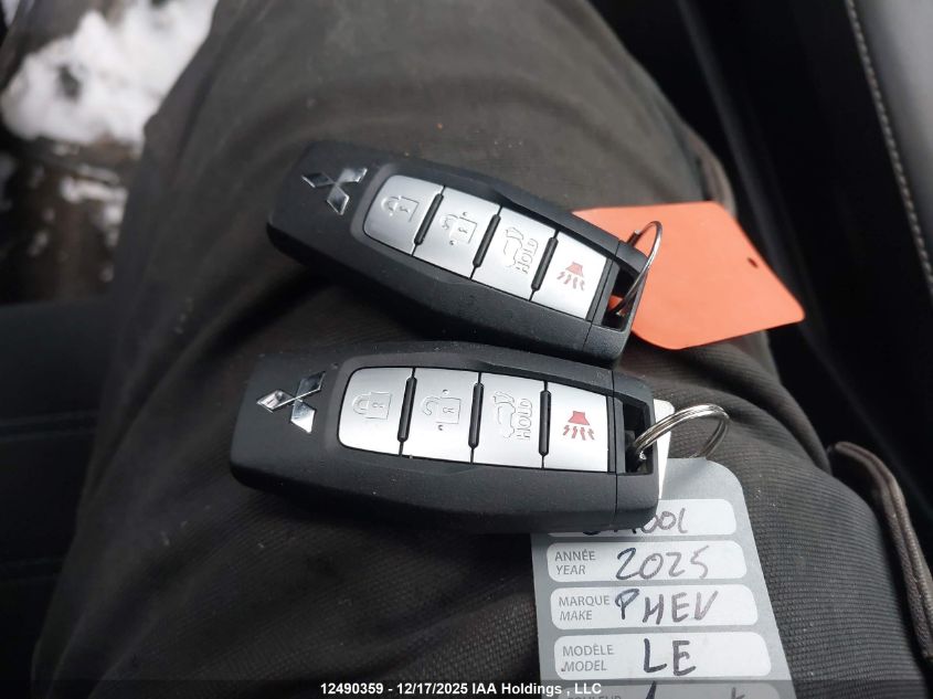 2025 Mitsubishi Outlander Phev Le/Se/Sel VIN: JA4T5VA9XSZ600865 Lot: 12490359