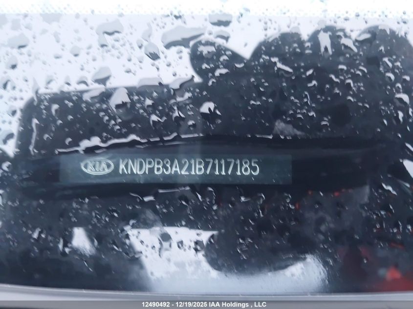 2011 Kia Sportage Lx VIN: KNDPB3A21B7117185 Lot: 12490492