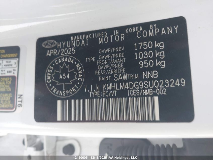 2025 Hyundai Elantra Sel Sport VIN: KMHLM4DG9SU023249 Lot: 12490605