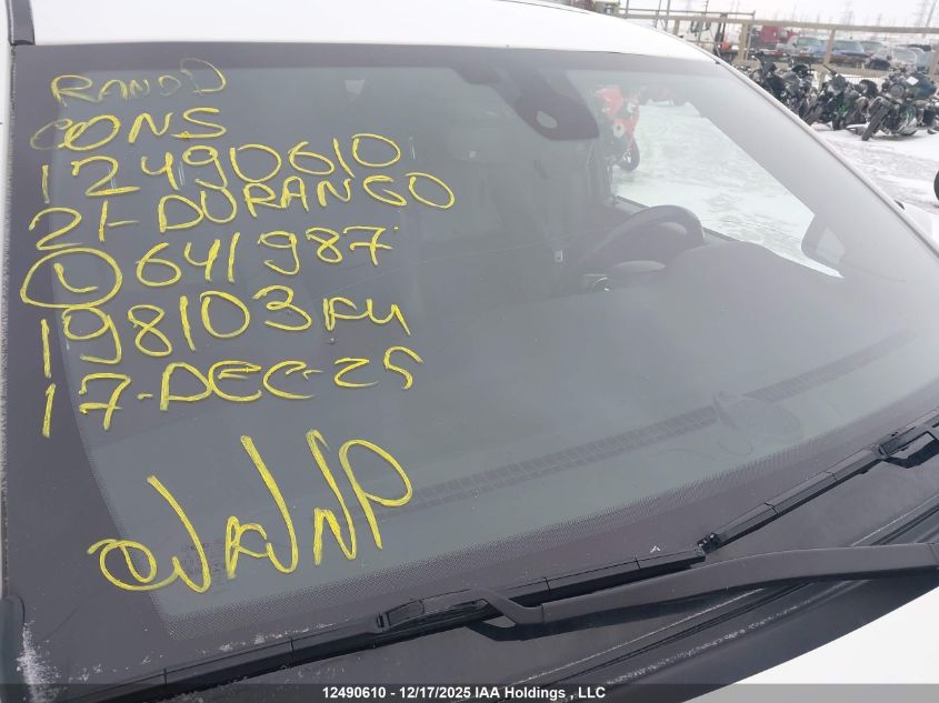 2021 Dodge Durango R/T VIN: 1C4SDJCT4MC641987 Lot: 12490610