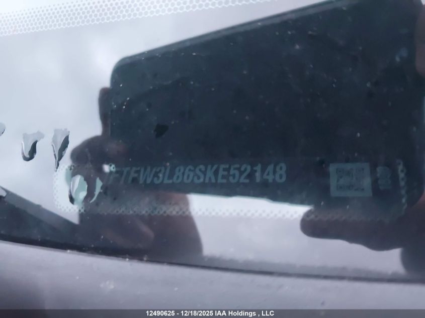 2025 Ford F150 Xlt VIN: 1FTFW3L86SKE52148 Lot: 12490625