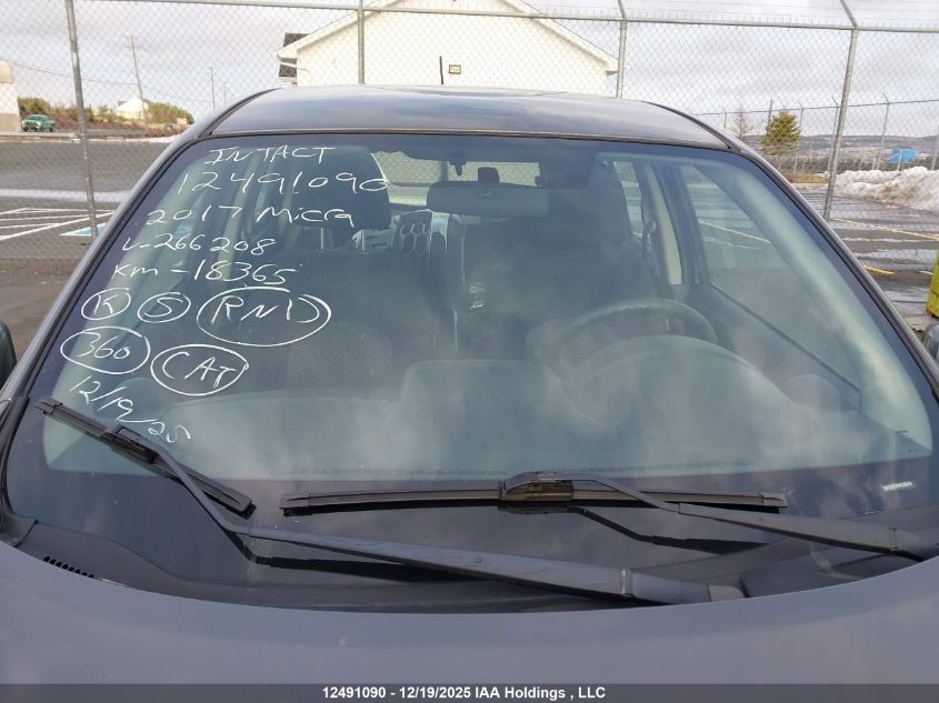 2017 Nissan Micra S/Sr/Sv VIN: 3N1CK3CPXHL266208 Lot: 12491090