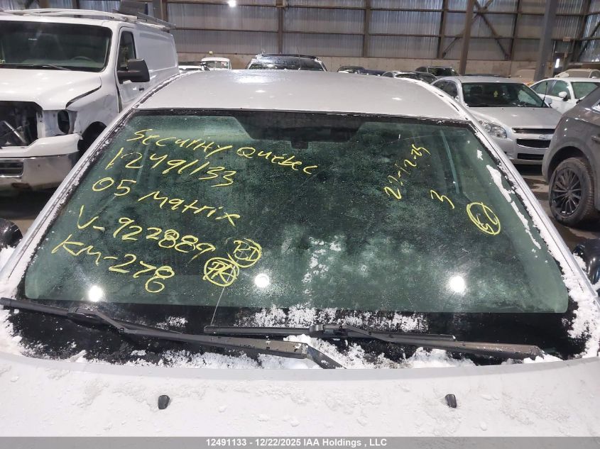 2005 Toyota Matrix Xr VIN: 2T1KR32E65C922889 Lot: 12491133