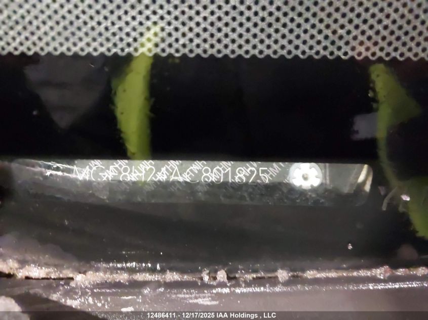 2010 Honda Fit Dx VIN: JHMGE8H24AC801825 Lot: 12486411X