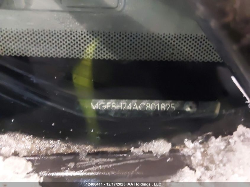 2010 Honda Fit Dx VIN: JHMGE8H24AC801825 Lot: 12486411X