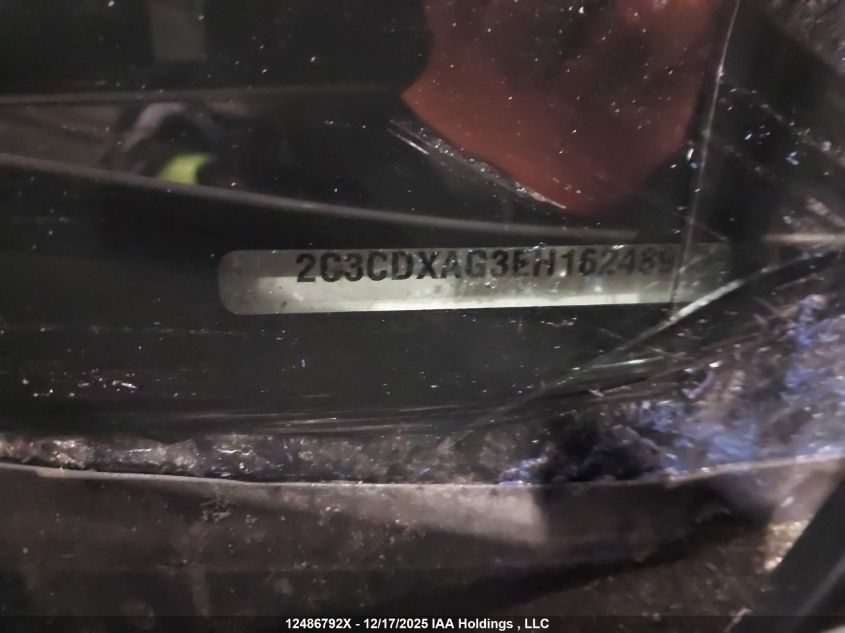 2014 Dodge Charger Enforcer Police VIN: 2C3CDXAG3EH162489 Lot: 12486792X