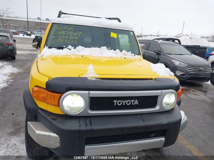 2010 Toyota Fj Cruiser VIN: JTEBU4BF3AK097668 Lot: 12487847X