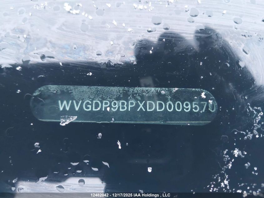 2013 Volkswagen Touareg 3.0 Tdi Comfortline/3.0 Tdi Highline VIN: WVGDP9BPXDD009570 Lot: 12482042X