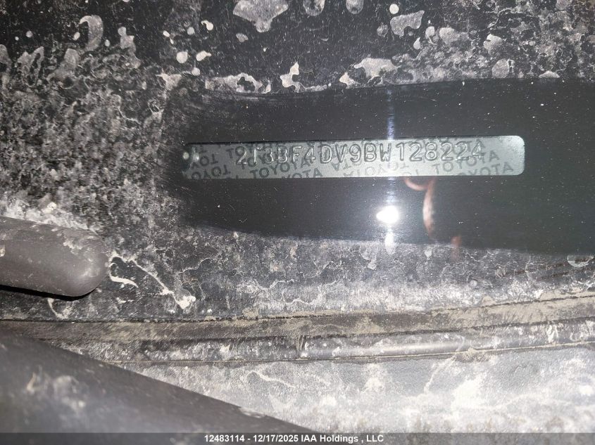 2011 Toyota Rav4 VIN: 2T3BF4DV9BW128224 Lot: 12483114X
