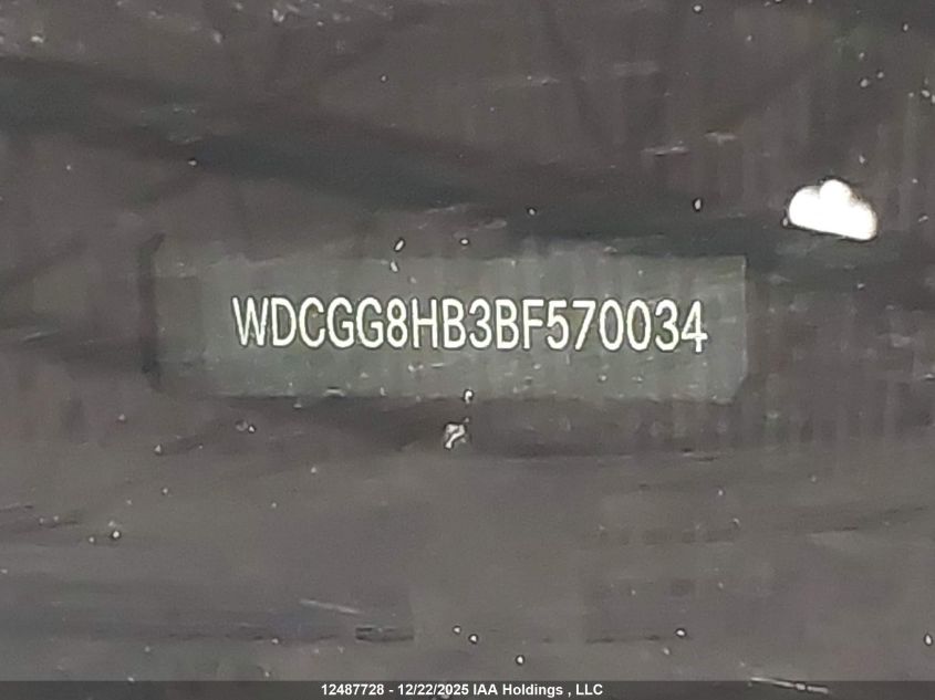 2011 Mercedes-Benz Glk 350 4Matic VIN: WDCGG8HB3BF570034 Lot: 12487728X