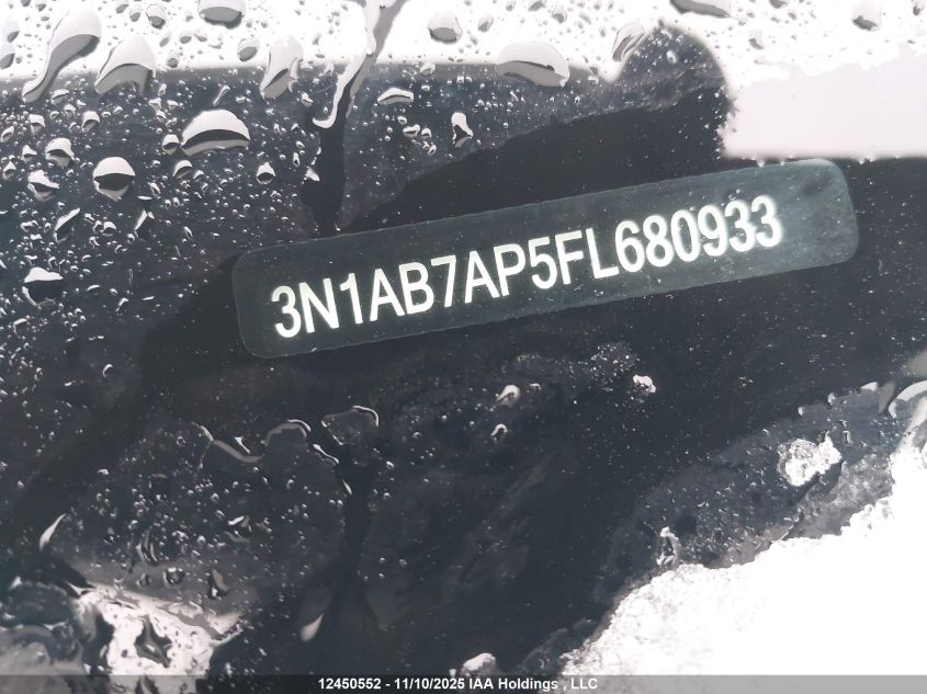 2015 Nissan Sentra 1.8 S/1.8 Sl/1.8 Sr/1.8 Sv VIN: 3N1AB7AP5FL680933 Lot: 12450552X