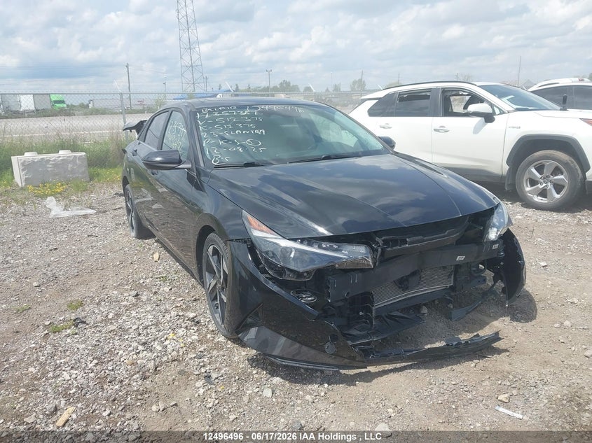 2023 Hyundai Elantra Luxury Ivt With Two-Tone Interior, Удар спереду, IAAI, VIN KMHLN4AG4PU512375