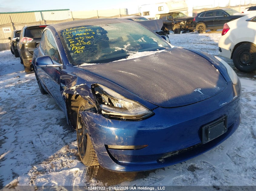 5YJ3E1EB9LF495769 2020 Tesla Model 3 auction photo 1