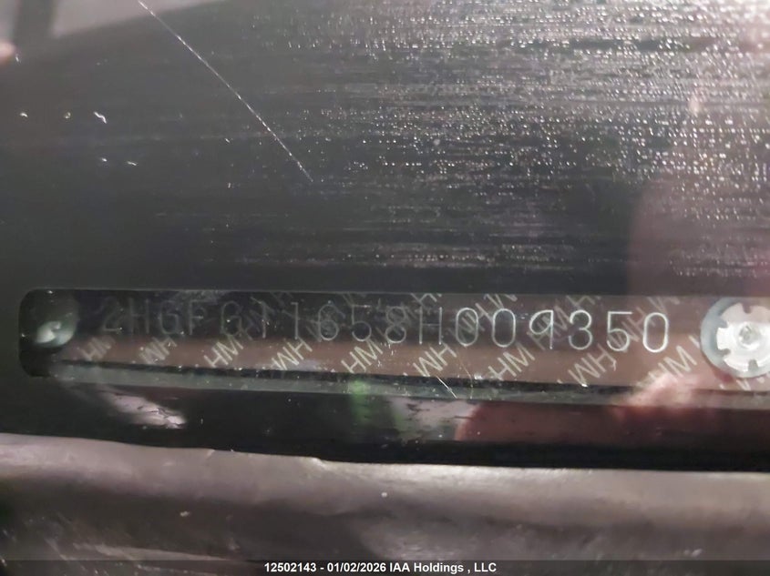 2008 Honda Civic Lx VIN: 2HGFG11658H009350 Lot: 12502143