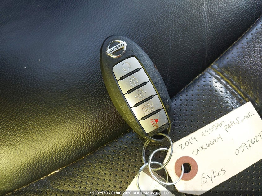 2019 Nissan Pathfinder Platinum/S/Sl Premium/Sv Tech VIN: 5N1DR2MM3KC653449 Lot: 12502170