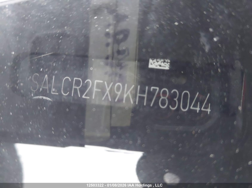 2019 Land Rover Discovery Sport Hse/Landmark Edition VIN: SALCR2FX9KH783044 Lot: 12503322