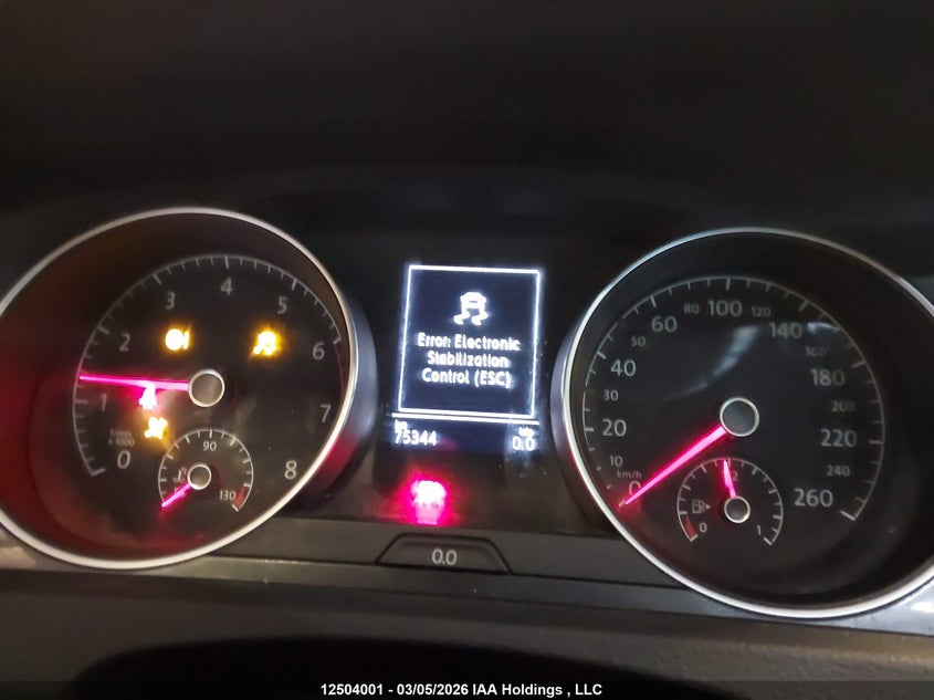 2019 Volkswagen Golf Sportwagen 1.8 Tsi Comfortline/1.8 Tsi Highline VIN: 3VW117AU5KM519456 Lot: 12504001