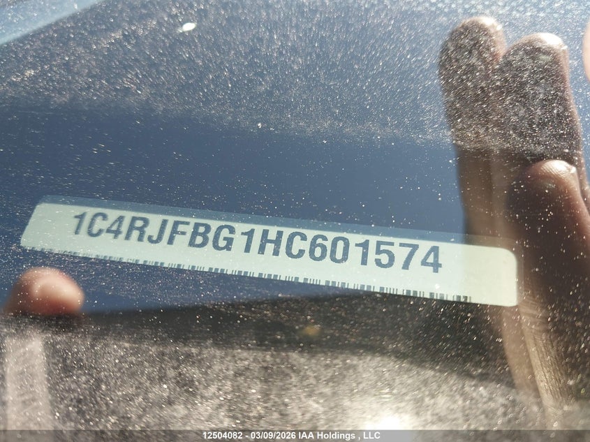 2017 Jeep Grand Cherokee Limited VIN: 1C4RJFBG1HC601574 Lot: 12504082