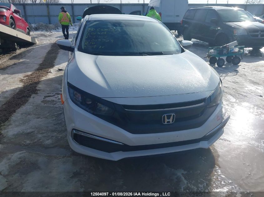 2021 Honda Civic Lx VIN: 2HGFC2F56MH009725 Lot: 12504097