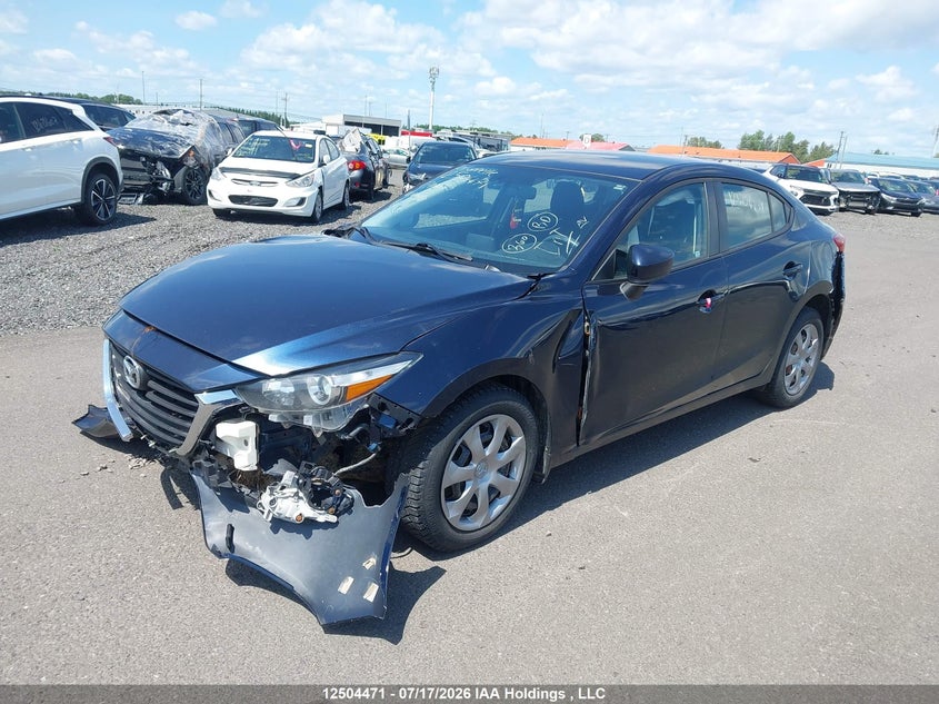 2017 Mazda 3, Front, IAAI, VIN JM1BN1U73H1119996 — photo 2