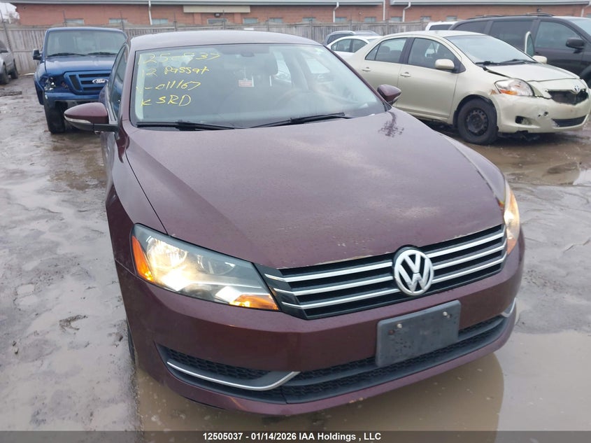 1VWAH7A33CC011167 2012 Volkswagen Passat 2.5L Trendline/2.5L Trendline+ auction photo 1