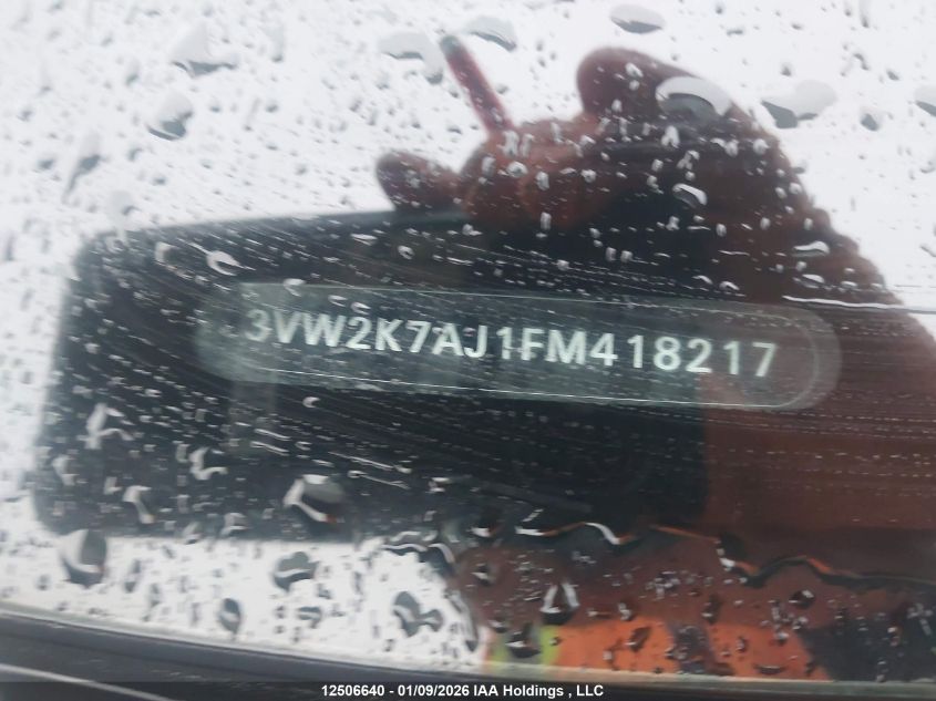 2015 Volkswagen Jetta VIN: 3VW2K7AJ1FM418217 Lot: 12506640