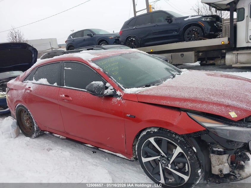 2022 Hyundai Elantra N Line VIN: KMHLR4AF6NU258080 Lot: 12506657