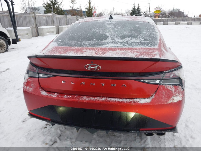 2022 Hyundai Elantra N Line VIN: KMHLR4AF6NU258080 Lot: 12506657