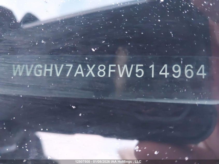 2015 Volkswagen Tiguan Comfortline/Trendline VIN: WVGHV7AX8FW514964 Lot: 12507500