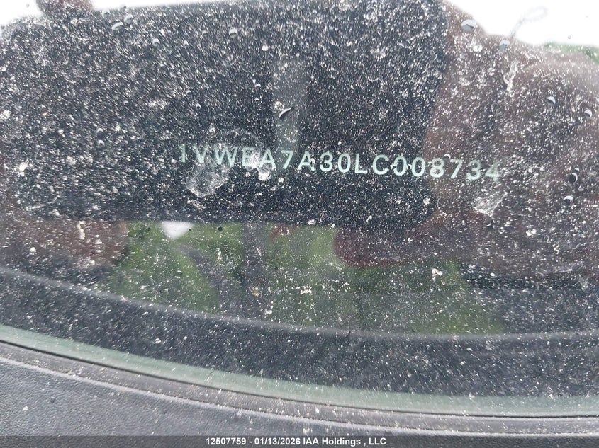 2020 Volkswagen Passat Execline VIN: 1VWEA7A30LC008734 Lot: 12507759