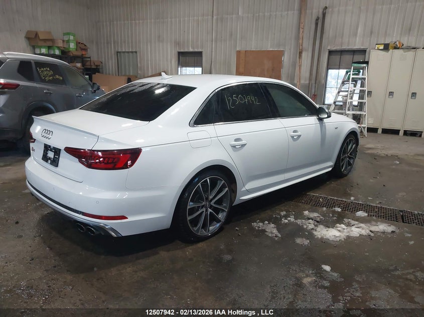 Vin: waub4af41ja012342, lot: 2896141, audi s4 premium plus 20184