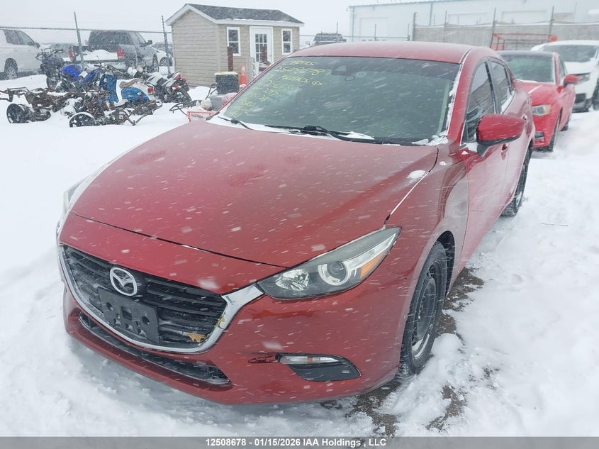 Vin: 3mzbn1u79jm256480, lot: 2896948, mazda mazda3 gx 20182