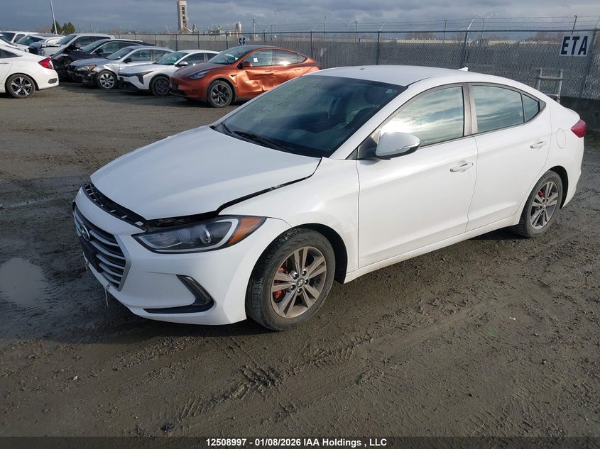 Vin: kmhd84lf2ju621599, lot: 2897271, hyundai elantra gl 20182