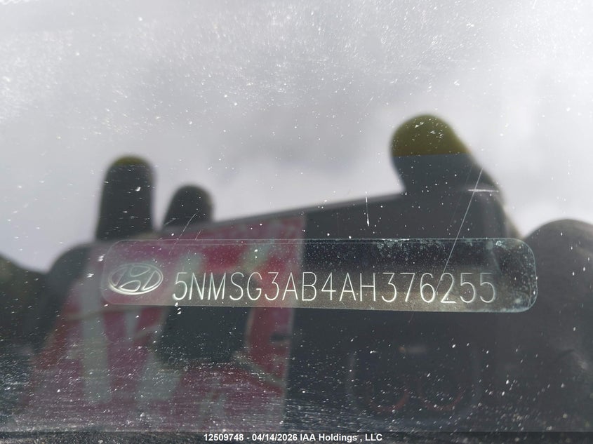 2010 Hyundai Santa Fe Gl 2.4 VIN: 5NMSG3AB4AH376255 Lot: 12509748