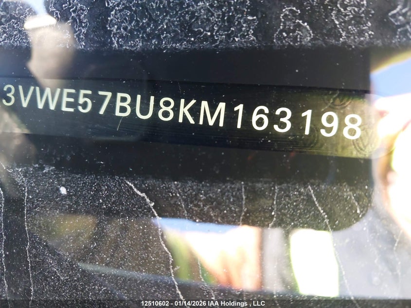 2019 Volkswagen Jetta 1.4 Tsi Highline VIN: 3VWE57BU8KM163198 Lot: 12510602