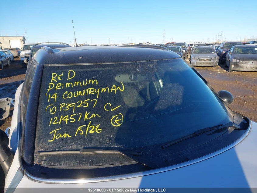 2014 Mini Countryman Cooper S VIN: WMWZC5C59EWP39257 Lot: 12510608