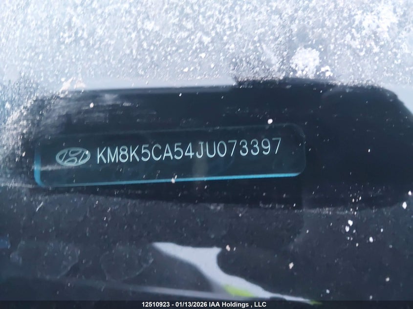 2018 Hyundai Kona 1.6T Ultimate VIN: KM8K5CA54JU073397 Lot: 12510923