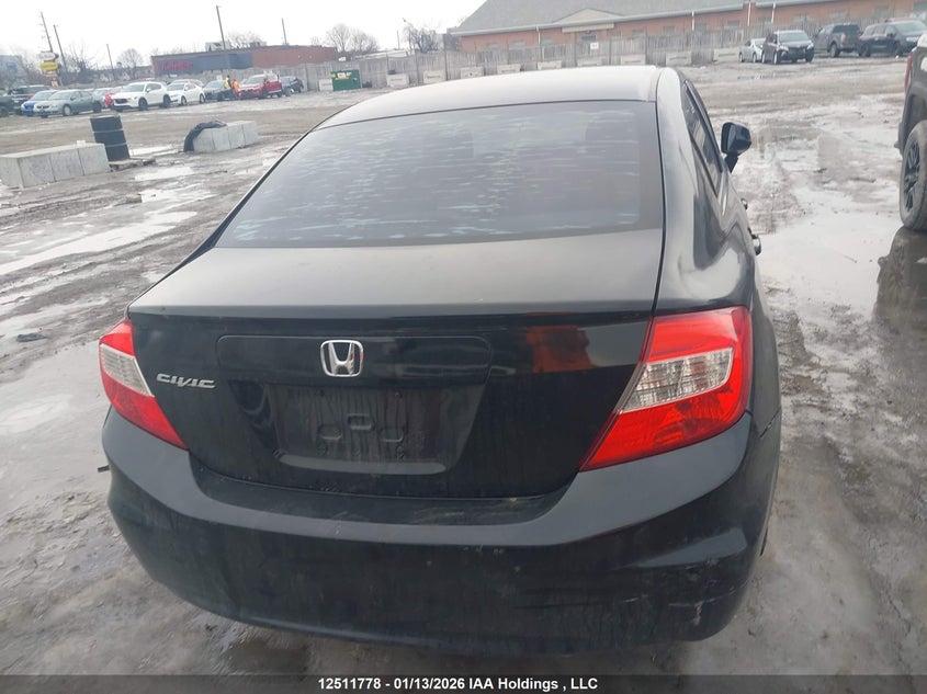 2012 Honda Civic 1.8 Black Lot 111012511778 Vin 2HGFB2F52CH010467