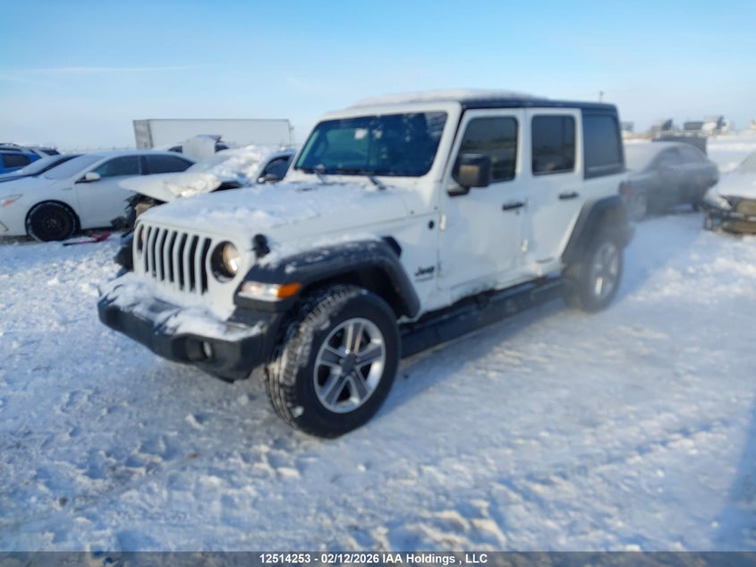 2022 Jeep Wrangler Unlimited Sport Altitude, Левый бок, IAAI, VIN 1C4HJXDG9NW209449 — фото 2