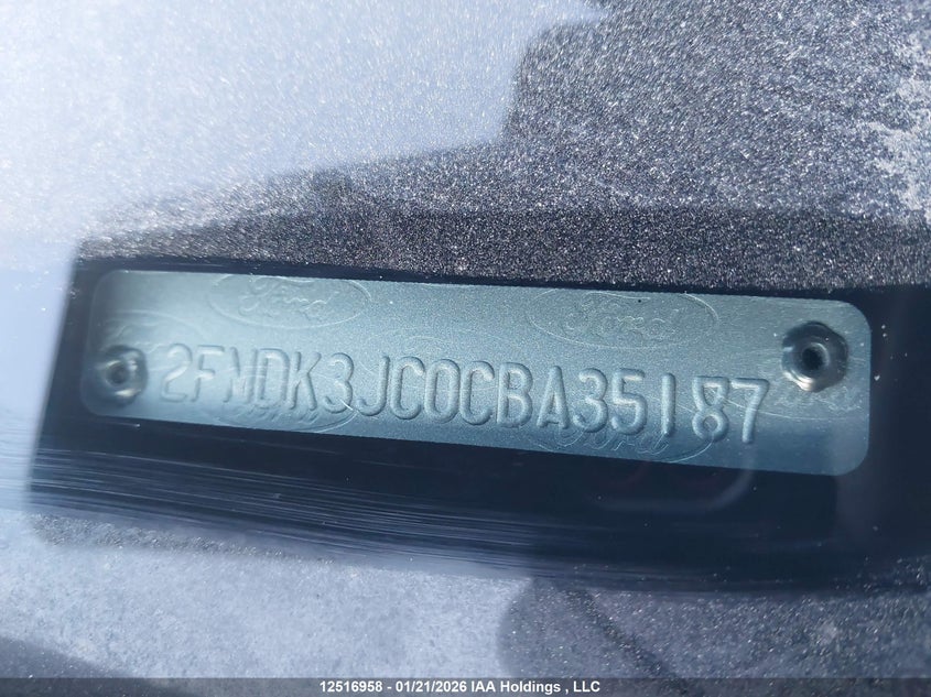 2012 Ford Edge Sel VIN: 2FMDK3JC0CBA35187 Lot: 12516958