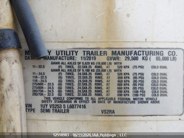 2020 OTHER UTILITY TRAILER MFG TRAILER TRAILER N/A