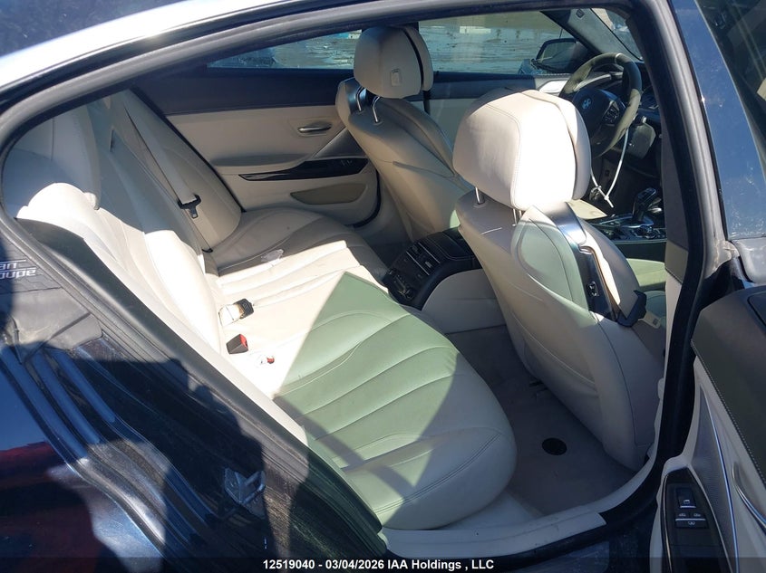 2013 BMW 650I Gran Coupe xDrive VIN: WBA6B4C54DDG67865 Lot: 12519040