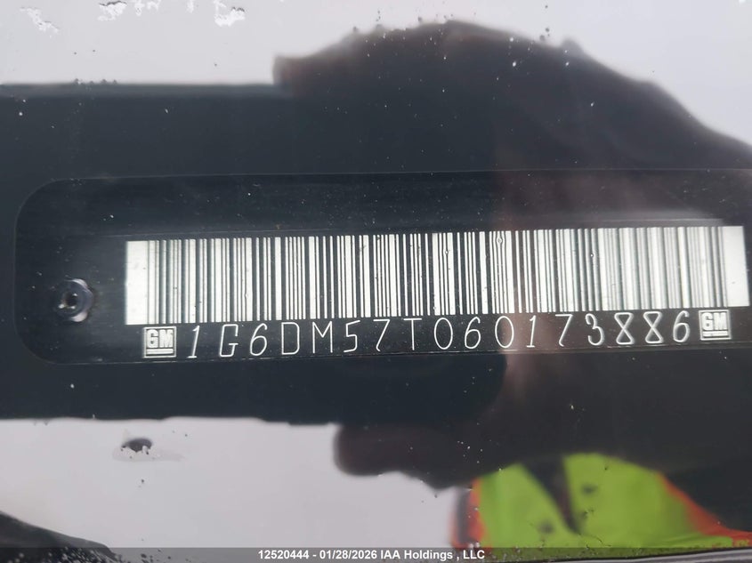 2006 Cadillac Cts VIN: 1G6DM57T060173886 Lot: 12520444